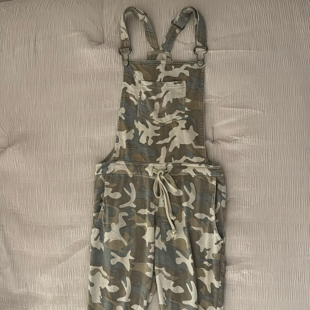 Vintage Havana Camo Print Cotton Overalls